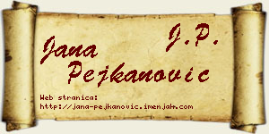 Jana Pejkanović vizit kartica